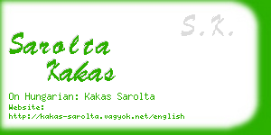 sarolta kakas business card